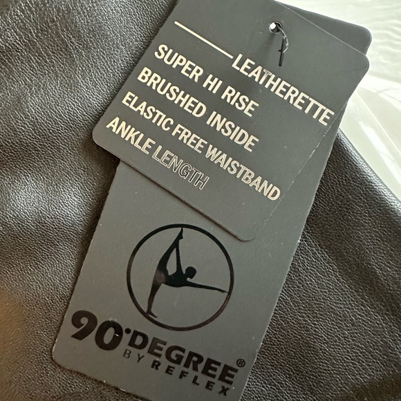 NWT 90 degrees leatherette leggings - Picture 4 of 5